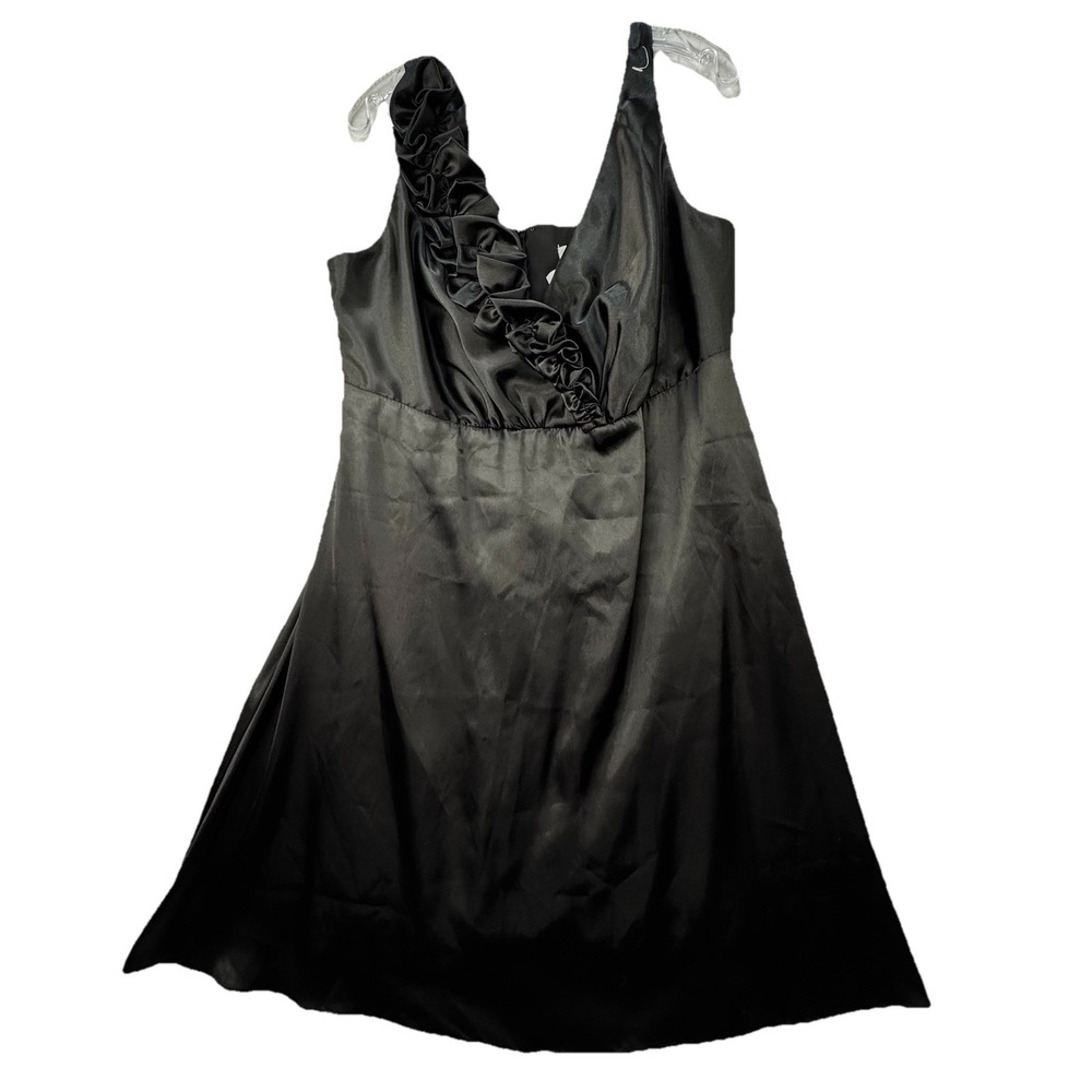 NEW Jessica London Plus Size 16 Formal Dress LBD Elegant Satin Empire‎ Waist